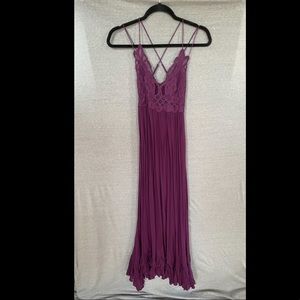 Free People Deep Purple Maxi Slip Dress